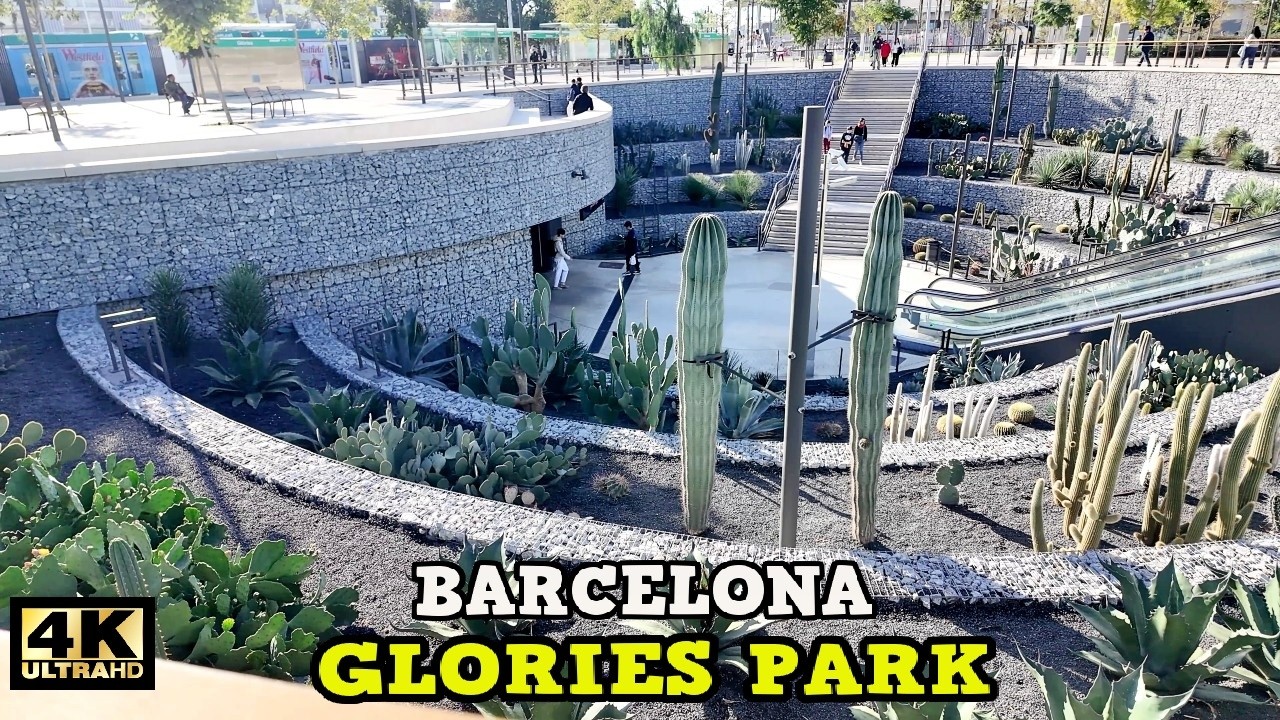 4K Walking Tour Barcelona, Spain - New Park of Les Glòries Barcelona 2026