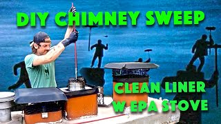 DIY How To Sweep and Clean a Chimney Liner for a Woodburning Fireplace Insert, EPA Certified