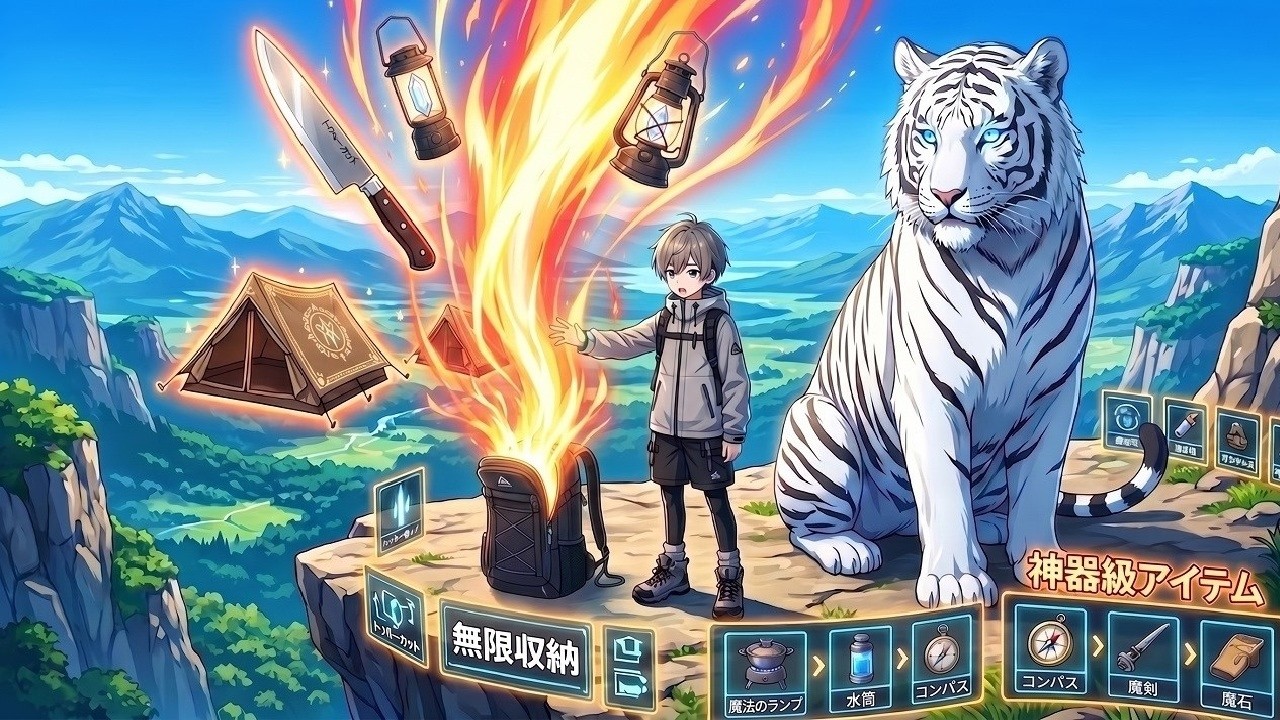 アニメ異世界】低ランクの生存者と侮られた私が無限保管庫を覚醒！白虎