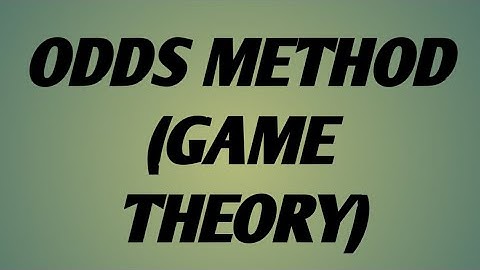 Odds method (game theory)