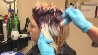 How to get Purple / Violet root and silver hair color.