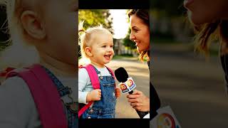 Cute Baby Is Going To School
