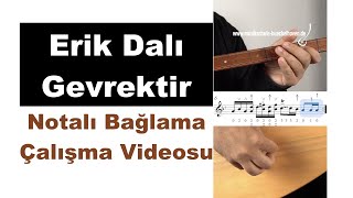 Erik Dalı Gevrektir Bağlama Çalışma Videosu Nota Solfej Bona Doremi Saz Bağlama