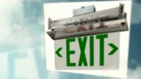 recessed edge lit exit sign