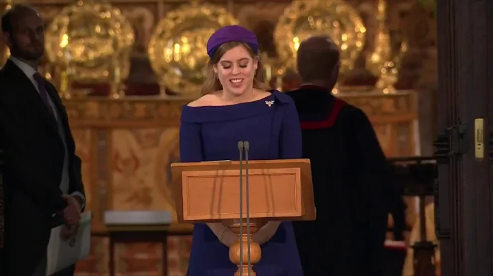 Princess Beatrice reads an extract from F  Scott Fitzgeralds The Great Gatsby  #RoyalWedding