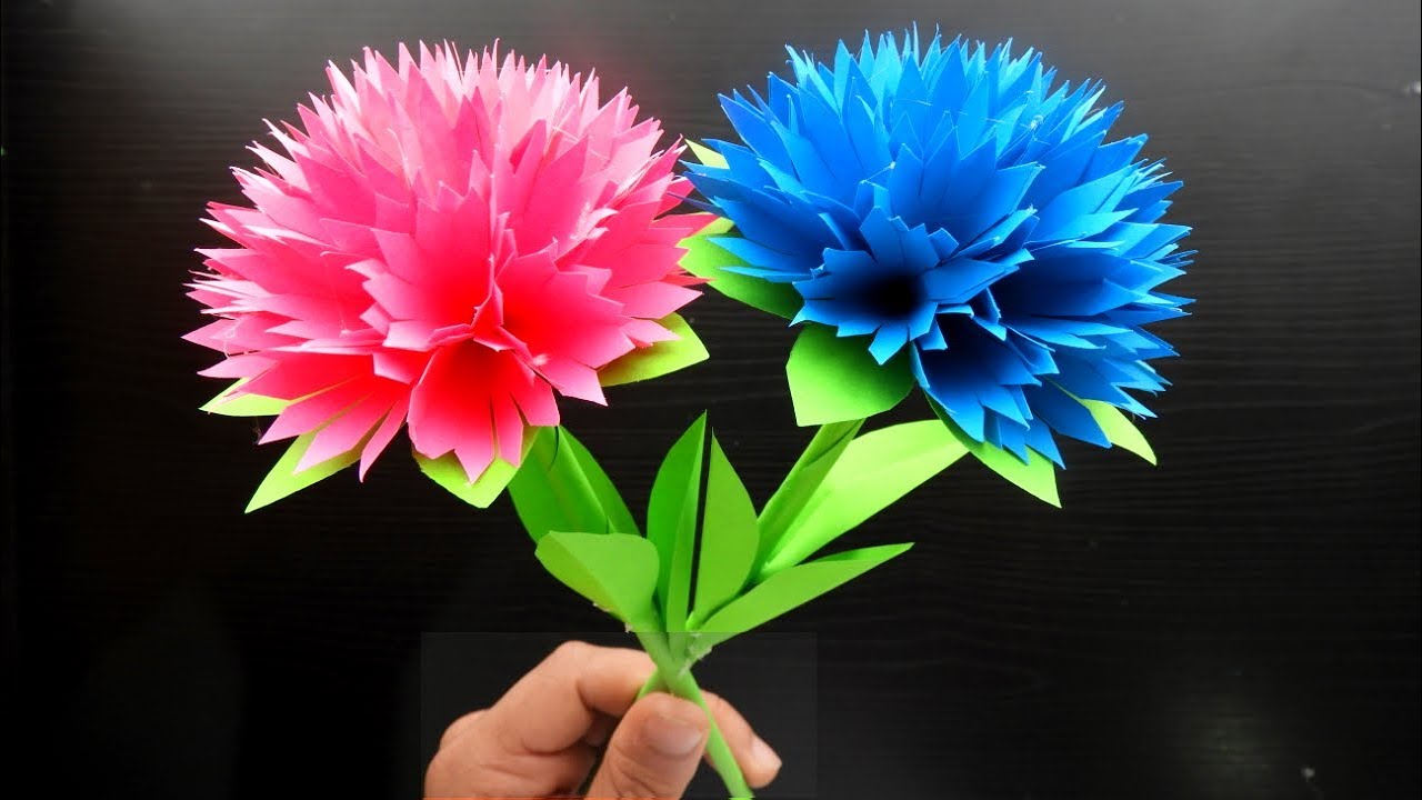 How to Make Roses or Paper Flowers Easy and Fast. Crafts ideas of  decoration - YouTube