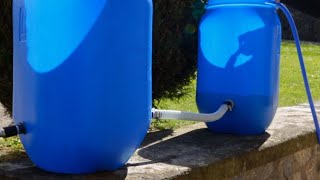 Grömo agua de lluvia coleccionista Titan zinc ø87 con manguera paquete agua coleccionista