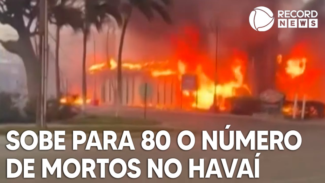 Número de mortos em incêndio no Havaí sobe para 80
