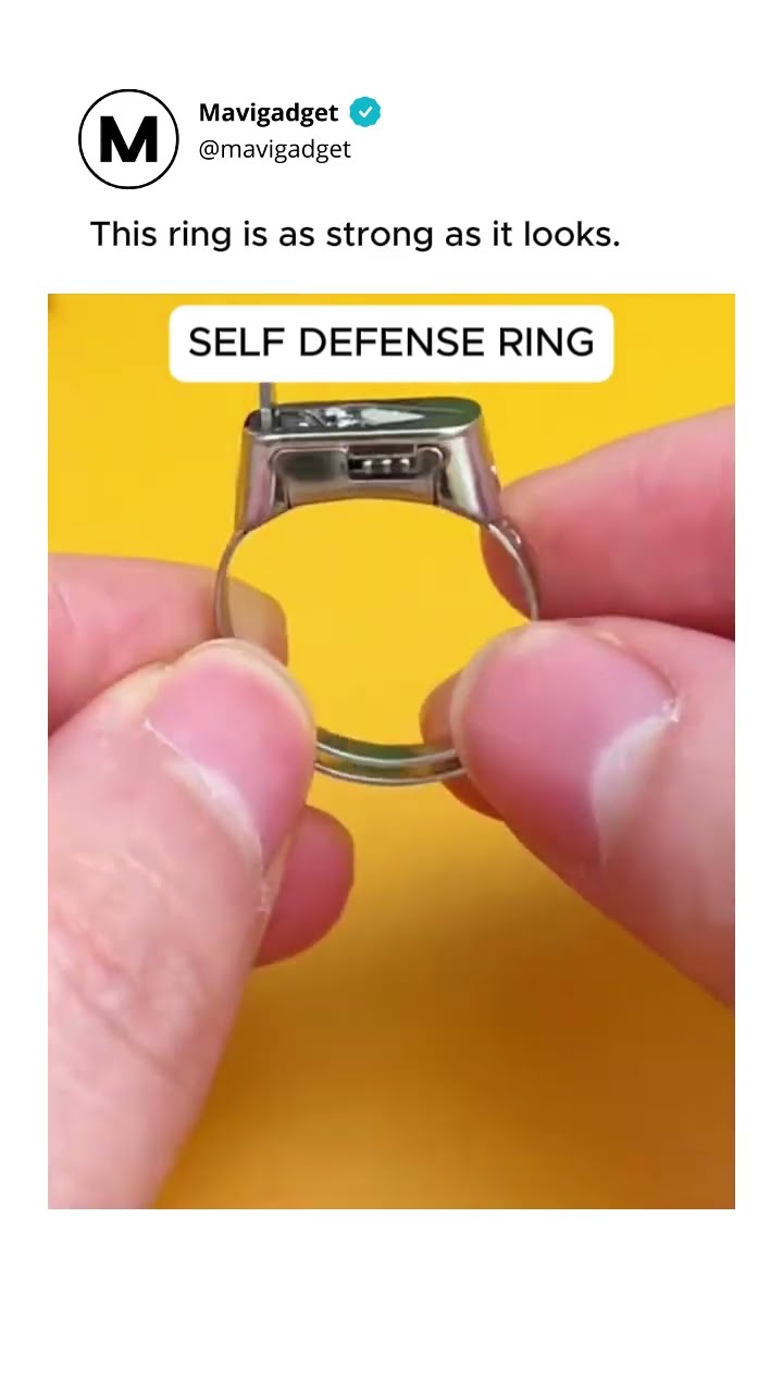 Stainless Steel Survival Self Defense Ring ✅ Link in Bio #viralvideo