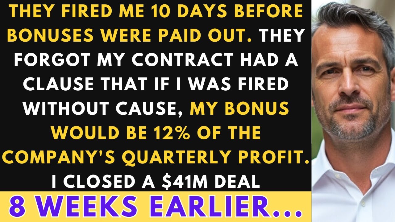 Меня уволили за 10 дней до премии. Они не знали о моём пункте о 12% прибыли.