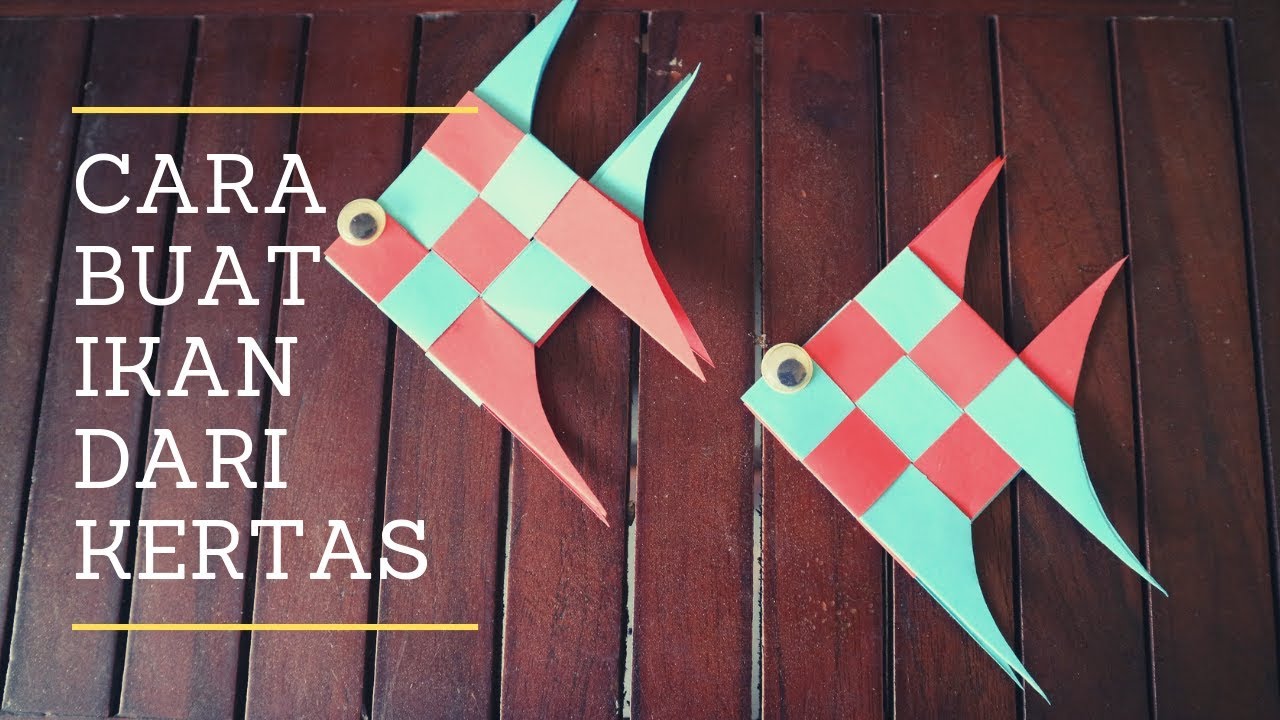  Cara membuat ikan dari kertas origami  keren banget gan 