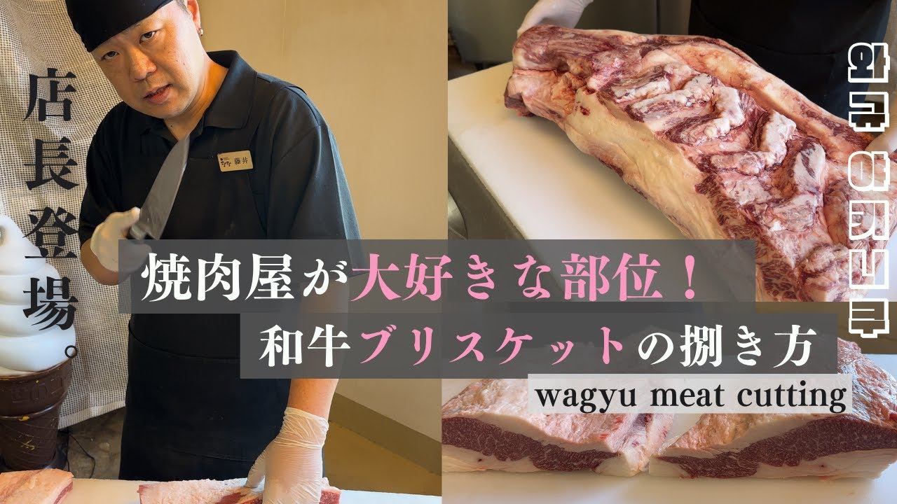 【肉磨き】和牛ブリスケットの捌き方を解説！wagyu meat cutting 와규 야키니쿠