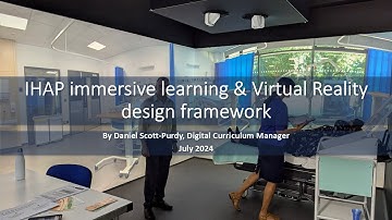 IHAP immersive learning & Virtual Reality design framework