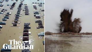 Kazakhstan blows up artificial dams as floods force mass evacuations Resimi