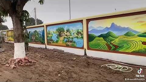 Vẽ tranh tường bao tại Thanh Miện- Hải Dương  0387699982