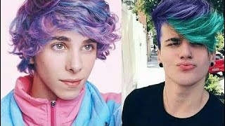 Cabelo Galaxy+ Corte Masculino 2017 Melhores Barbeiro Freestyle Hairtyler Azul rosa roxo verde|Dryg