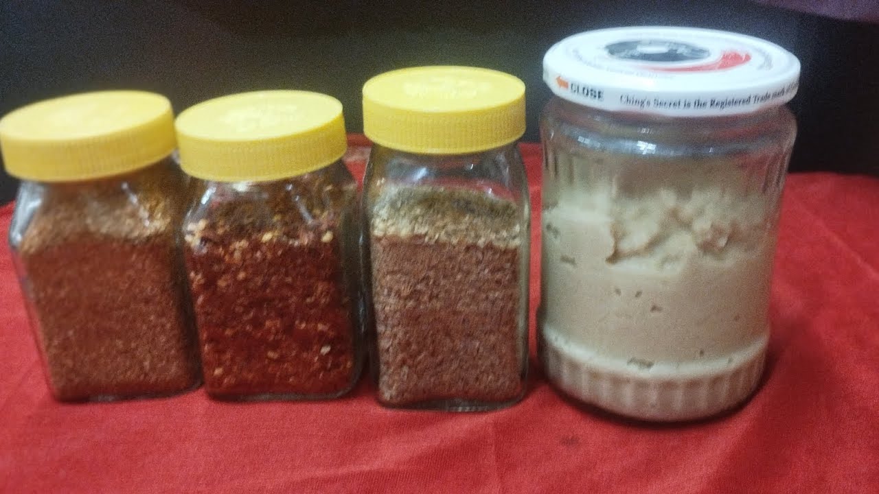 Ramzan Preparation ginger garlic paste, Sukha dhaniya, chilli flakes, Ragada masala 👌👍