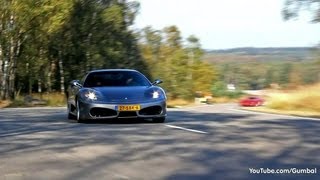 3x Ferrari F430 - Full throttle on a closed military base!