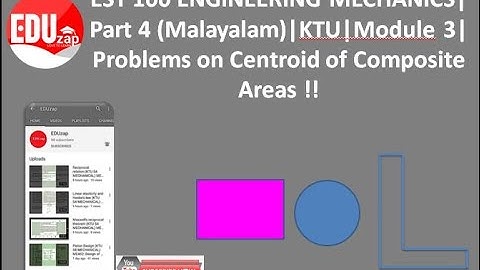 EST100 Engineering Mechanics|Part 4(Malayalam)|KTU|Module 3|Problems on Centroid of Composite Areas!