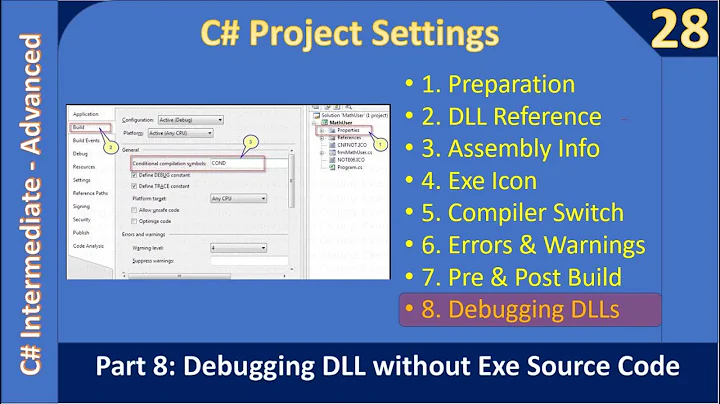 Project Properties | Part 8 Debugging DLL With No EXE Source | C# Advanced #28