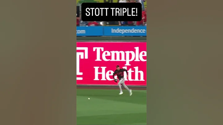 BRYSON STOTT NAILS A TRIPLE! #mlb #phillies #brysonstott #triple