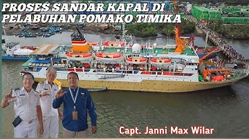 OLAH GERAK SANDAR KAPAL DI PELABUHAN POMAKO TIMIKA - PAPUA || KM. LEUSER