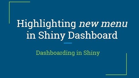 R Shiny Tutorial | How to highlight new menu using badge | R Programming Tutorial