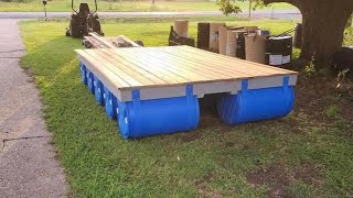 How To Secure Barrels Floating Dock/Barrel Boat