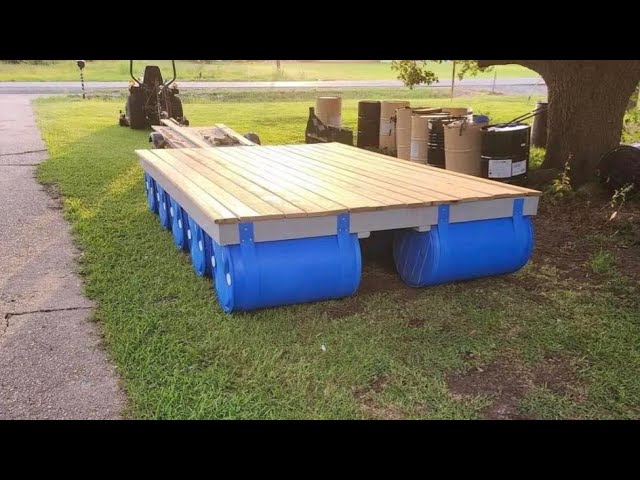 Dock Floats Versus Plastic Barrels - YouTube