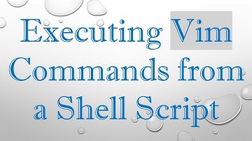 Executing Vim Commands from a Shell Script