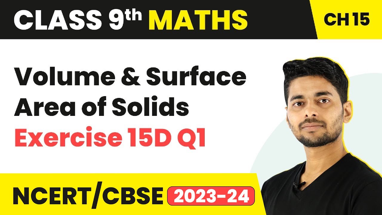 Volume and Surface Area of Solids - Ex 15D Q1 (RS Aggarwal) | Class 9 ...