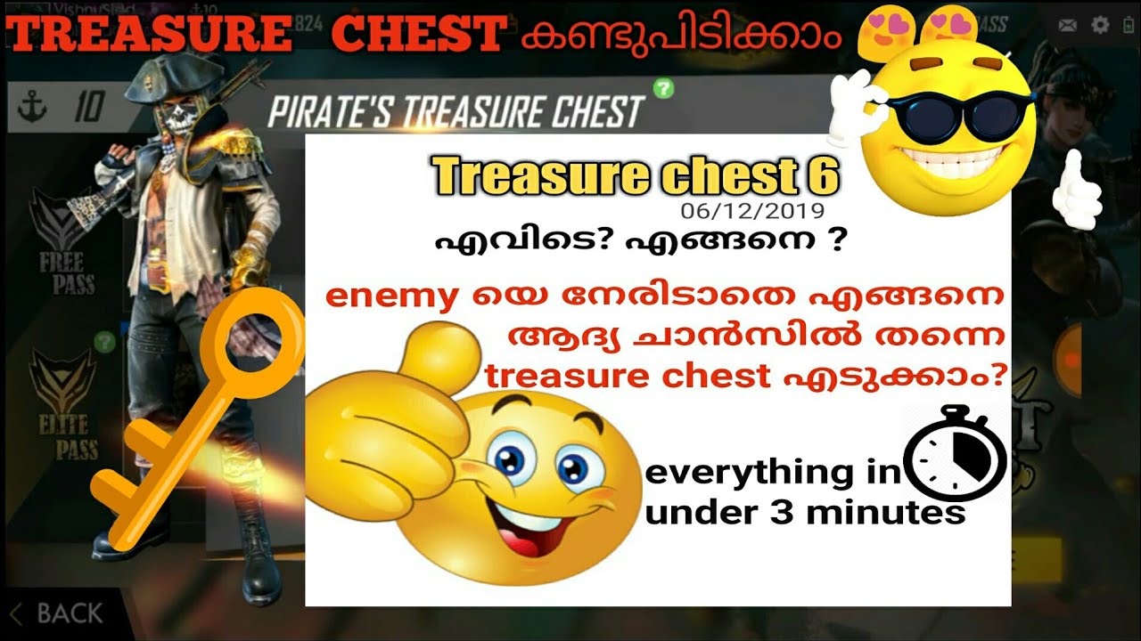 How to find treasure chest in freefire malayalam free elitepass treasure chest 6 Dec 06
