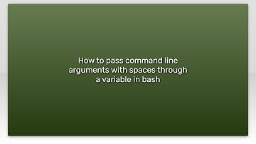 How to pass command line arguments with spaces through a variable in bash
