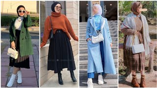 موضة شتاء للمحجبات 2025ملابس مرهقات بنات 2025تنسيقات ملابس شتاء Hijab Fashion Hijab Style