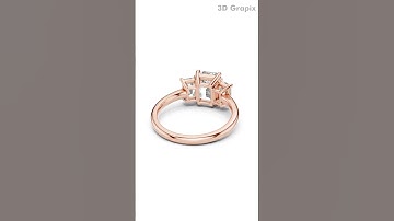 Jewellery CAD Design Rendering Ring - 024|Rose Gold | 360° Realistic View #3dgrapix #3DRendering