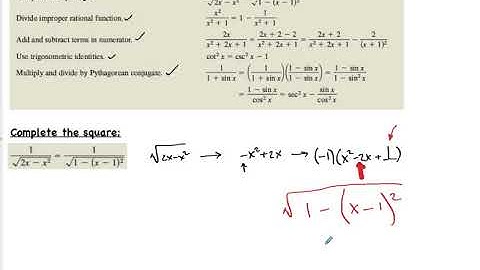 Section(8-1) Notes - Basic Integration Rules