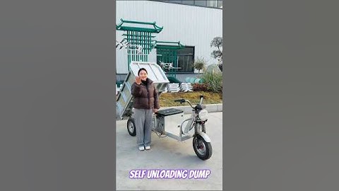 Electric self unloading trucks 🚒, agricultural Trolley, wealbarrow Trolley #electrictricycle