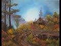 Fall Wood Barn Bob Ross Wet on Wet Painting Technique