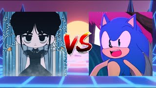 Wednesday VS Sonic | Zero Two Dodging meme