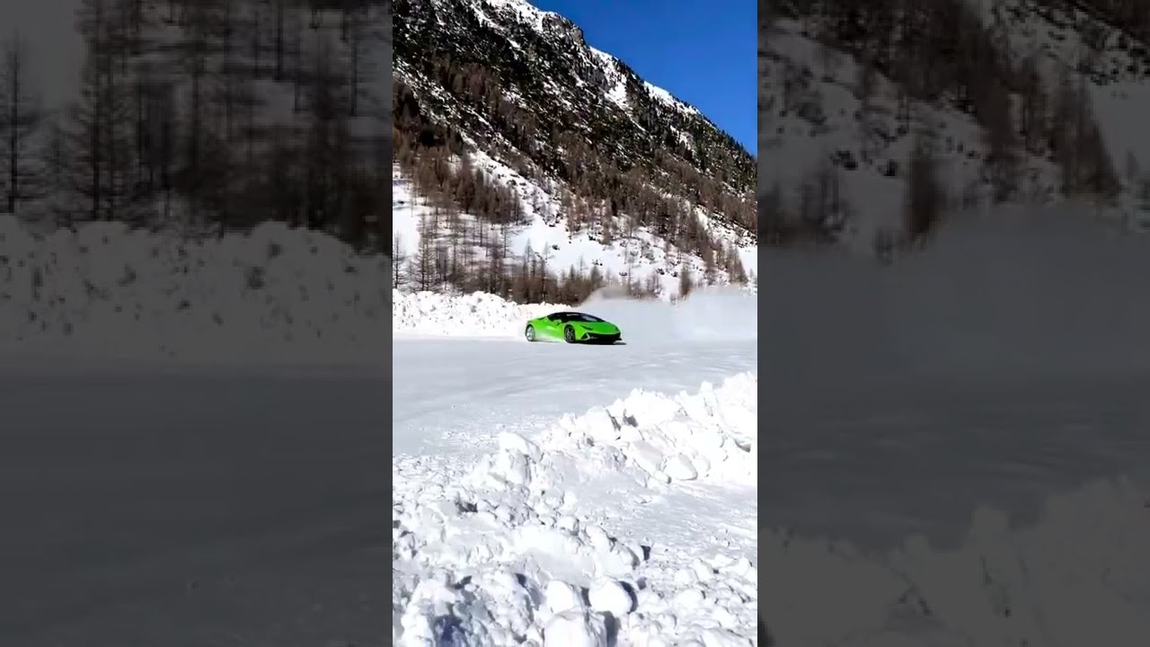 The World's Most Insane Car! Lamborghini Drifting in Snow 