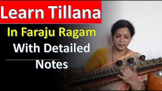 Learn " Faraju Raga Tillana" With Notes