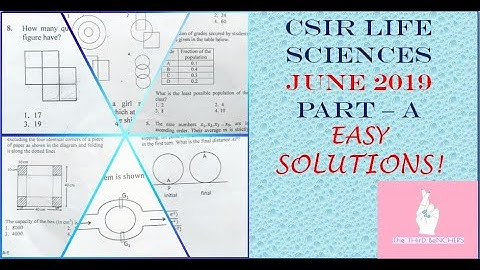 CSIR LifeScience June 2019 - PART A Solutions - III | The THirD BeNCHERS