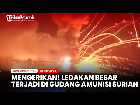 Mengerikan! Ledakan Besar Terjadi di Gudang Amunisi Dekat Aleppo, Suriah