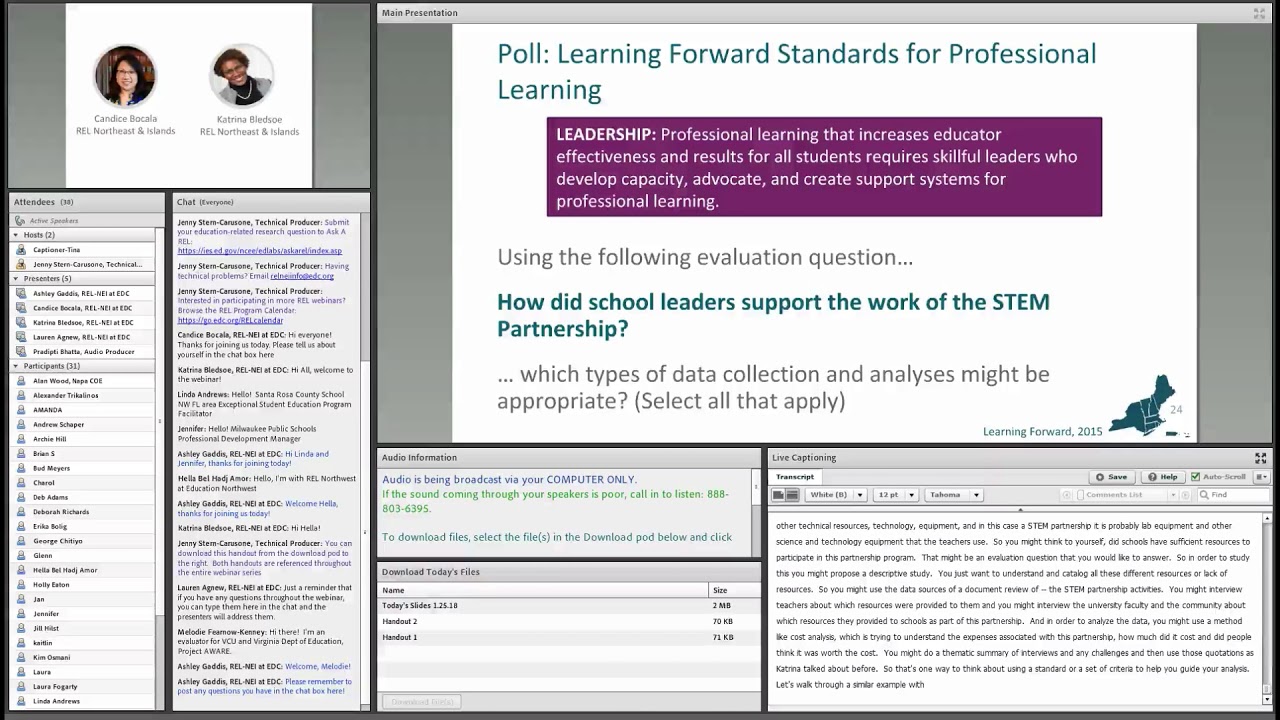 Excerpt 2: Data Analysis Using Professional Learning Standards (REL Northeast)