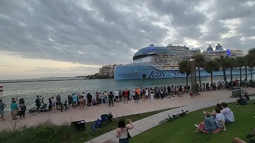 Largest Cruise Ship First Voyage. "Icon Of The Seas". Leaving the port of Miami Jan 27 2024.