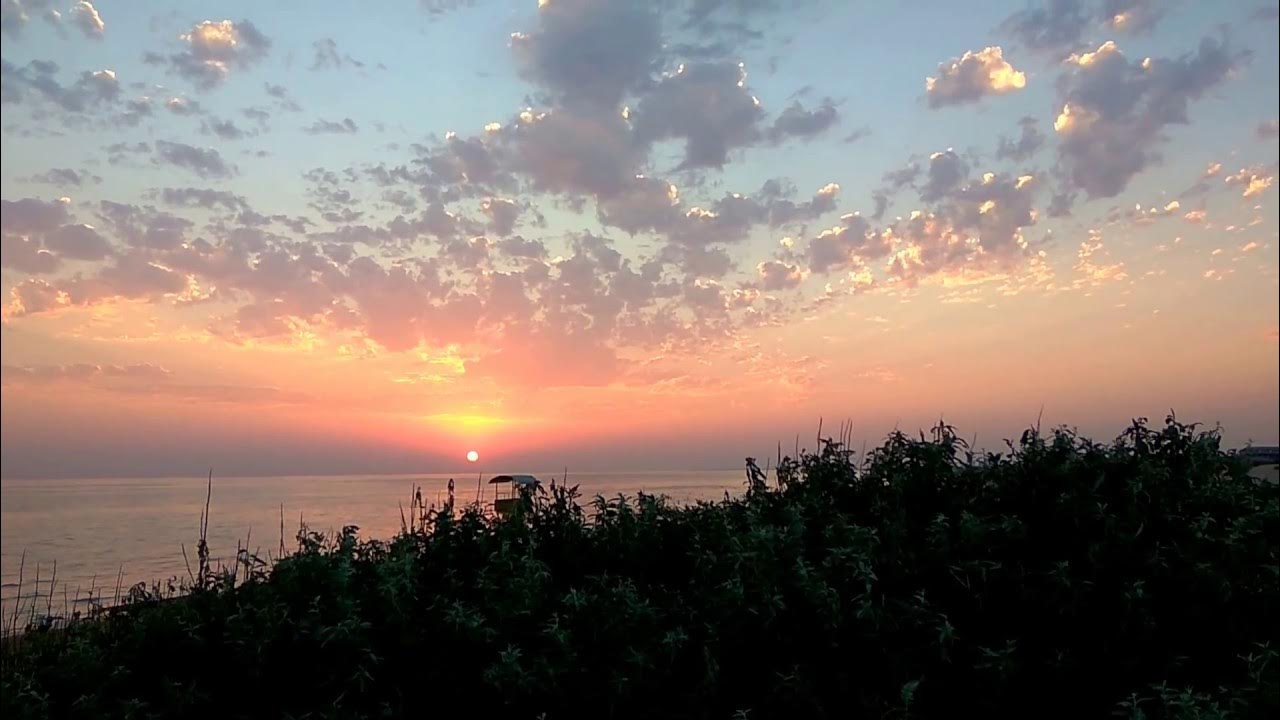 Анапа. 07.03.19г Закат на море. - YouTube