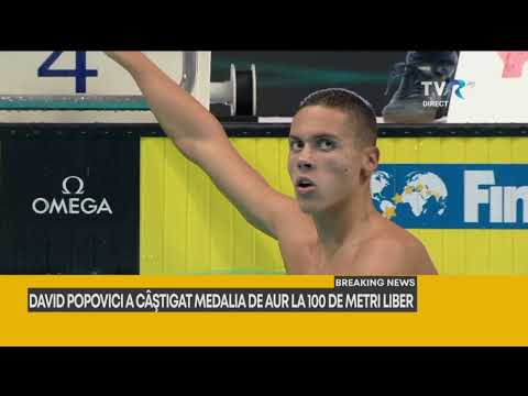 David Popovici este campion mondial în proba de 100 m liber de la CM de Înot 2022