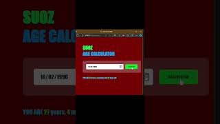 Age Calculator with Html css and javascript #trending #javascript