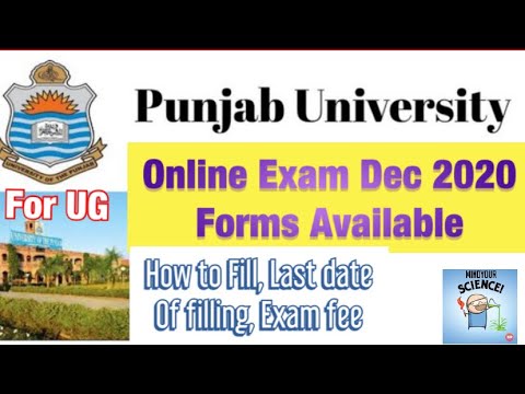 Punjab University Online Examination Form# Dec 2020 Exams # For ug #