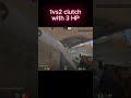 1vs2 clutch with 3 HP #3000elo #counterstrike #cs2 #cs2highlights
